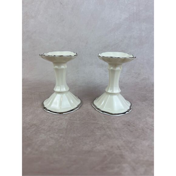 Vintage Lenox Fine China Solitaire Candle Stick Holders - Picture 4 of 6
